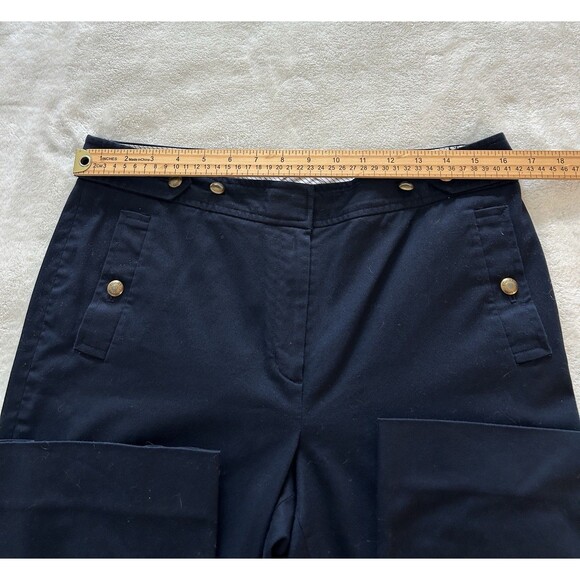 Brooks Brothers Women Pants Size 10 Navy Trousers Gold Buttons Preppy Elevated - Picture 11 of 14